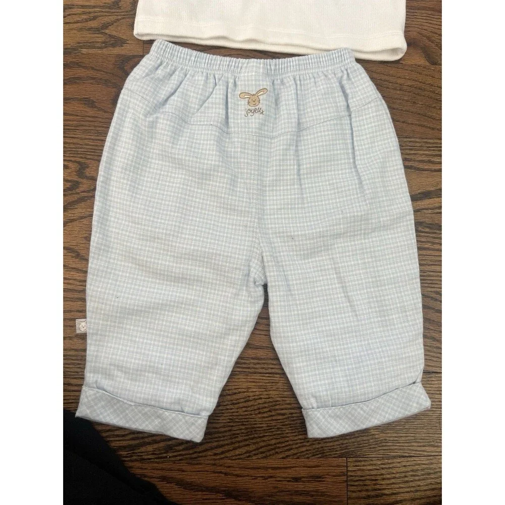 Absorba Baby Boys 2 Pc Bunny Outfit Set Blue White 9M NWT Neiman Marcus